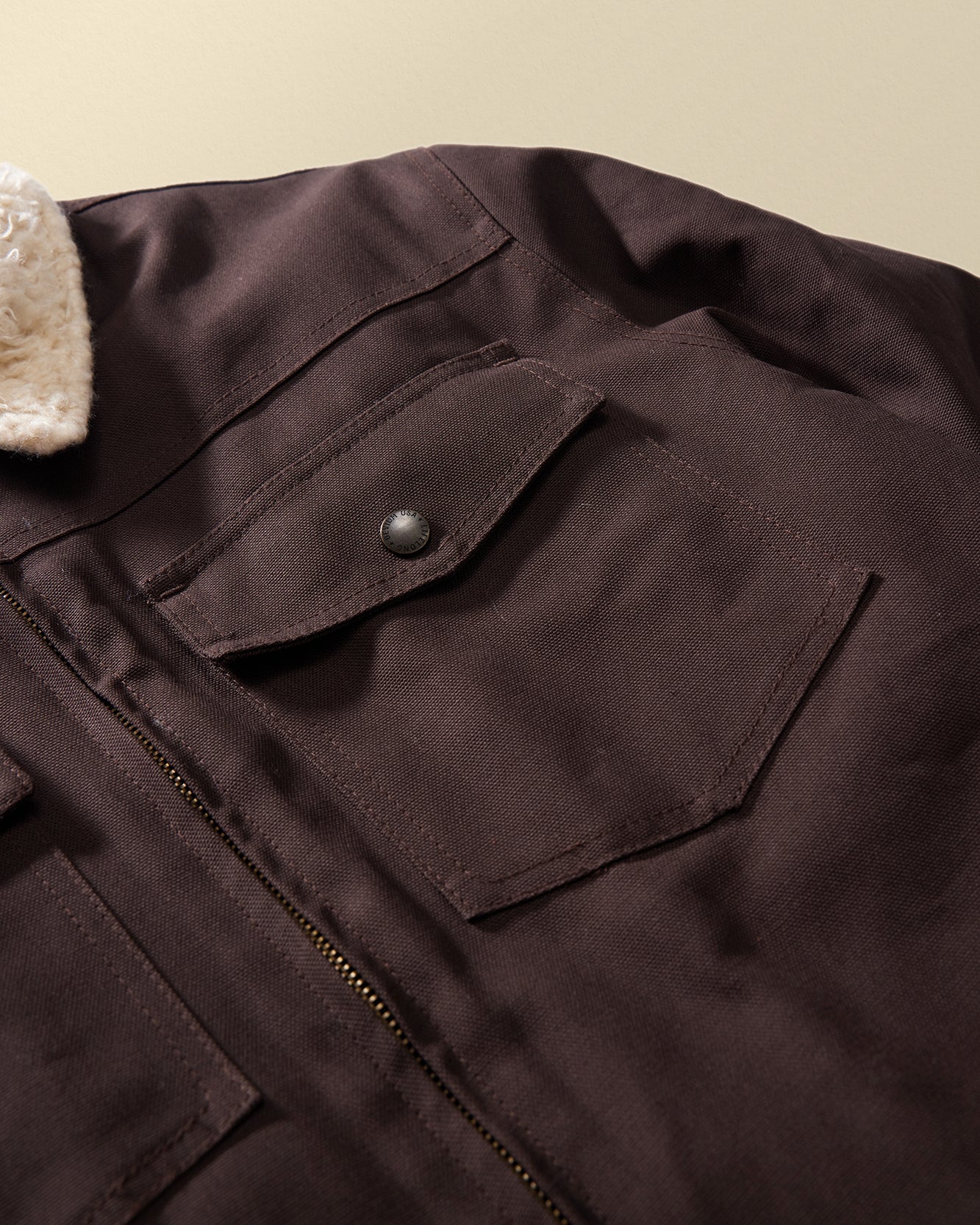 Continental Sherpa-Lined Vintage Canvas Jacket