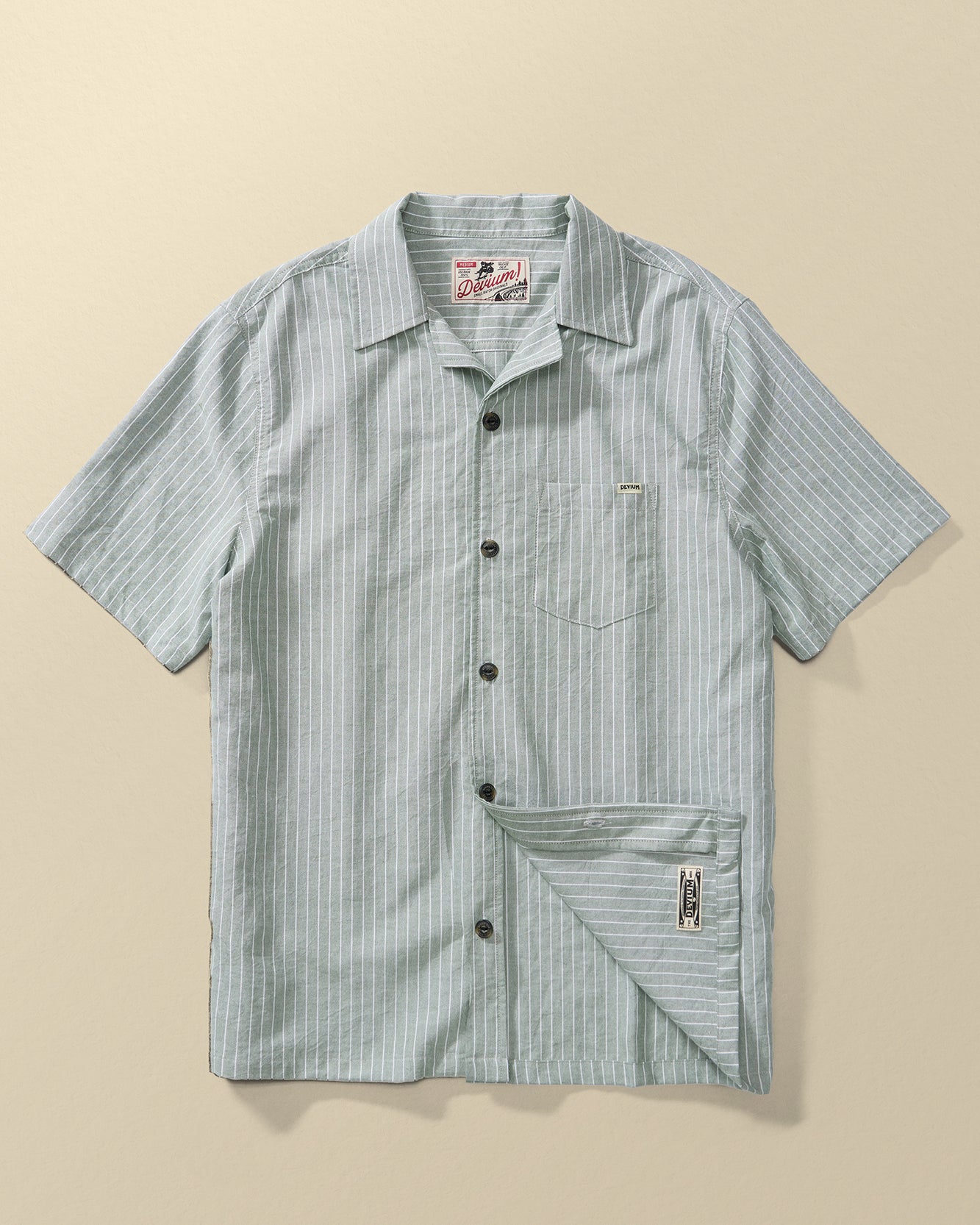 LOMBARD STRIPED SHORT SLEEVE SHIRT Pistachio