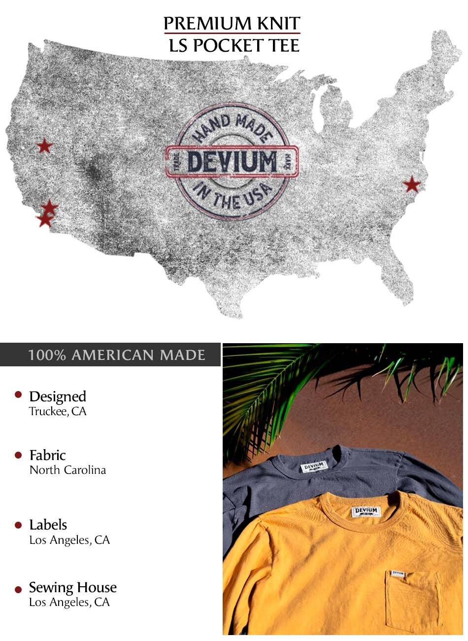Devium Premium Knit Long Sleeve Pocket Tee